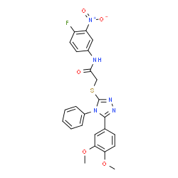 2-{[5-(3,4-dimethoxyphenyl)-4-phenyl-4H-1,2,4-triazol-3-yl]sulfanyl}-N-{4-fluoro-3-nitrophenyl}acetamide picture