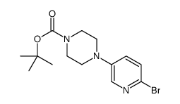 4-(6-溴吡啶-3-基)哌嗪-1-甲酸叔丁酯结构式