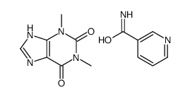 1,3-dimethyl-7H-purine-2,6-dione,pyridine-3-carboxamide Structure