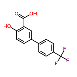 4-Hydroxy-4'-(trifluoromethyl)-3-biphenylcarboxylic acid Structure