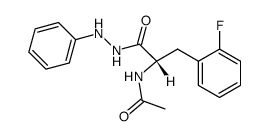 N-acetyl-2-fluoro-L-phenylalanine-(N'-phenyl-hydrazide)结构式