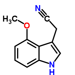 4-甲氧基吲哚-3-乙腈结构式