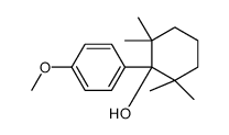 1-(4-methoxyphenyl)-2,2,6,6-tetramethylcyclohexan-1-ol结构式