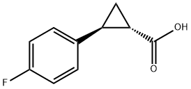 (1S,2S)-2-(4-氟苯基)-环丙烷甲酸结构式