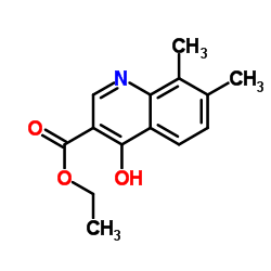 4-羟基-7,8-二甲基喹啉-3-羧酸乙酯结构式