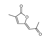 (5Z)-3-methyl-5-(2-oxopropylidene)furan-2(5H)-one结构式