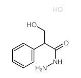 Benzeneacetic acid, a-(hydroxymethyl)-, hydrazide,hydrochloride (1:1) Structure