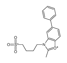 2-甲基-5-苯基-3-(4-磺酸基丁基)苯并恶唑内翁盐结构式
