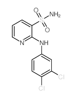 2-[(3,4-dichlorophenyl)amino]pyridine-3-sulfonamide结构式