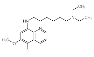N-(5-chloro-6-methoxy-quinolin-8-yl)-N,N-diethyl-hexane-1,6-diamine Structure