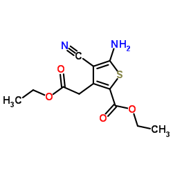 5-氨基-4-氰基-3-(2-乙氧基-2-羧甲基)-2-噻吩甲酸乙酯(雷尼酸锶第二部中间体)图片