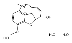 (4R,4aR,7S,7aR,12bS)-9-methoxy-3-methyl-2,4,4a,7,7a,13-hexahydro-1H-4,12-methanobenzofuro[3,2-e]isoquinoline-7-ol,dihydrate,hydrochloride结构式