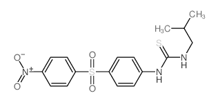 1-(2-methylpropyl)-3-[4-(4-nitrophenyl)sulfonylphenyl]thiourea结构式