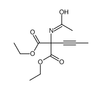 diethyl 2-acetamido-2-prop-1-ynylpropanedioate结构式