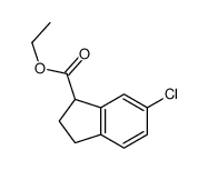 6-Chloro-2,3-dihydro-1H-indene-1-carboxylic acid ethyl ester Structure