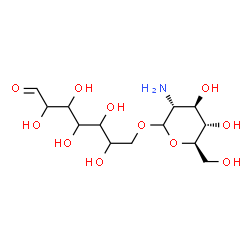 7-O-(2-amino-2-deoxyglucopyranosyl)heptose Structure