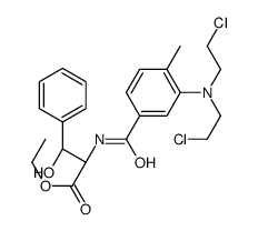 ethyl (2R)-2-[[3-[bis(2-chloroethyl)amino]-4-methylbenzoyl]amino]-3-hydroxy-3-phenylpropanoate Structure