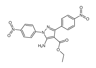 5-amino-1,3-bis-(4-nitro-phenyl)-1H-pyrazole-4-carboxylic acid ethyl ester Structure