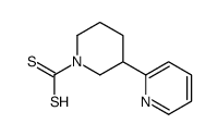 3-pyridin-2-ylpiperidine-1-carbodithioic acid Structure