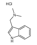 1-(1H-indol-3-yl)-N,N-dimethylmethanamine,hydrochloride Structure