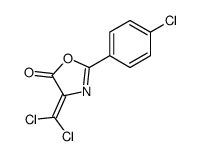 2-(4-chlorophenyl)-4-(dichloromethylidene)-1,3-oxazol-5-one结构式