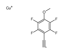 copper(1+),1-ethynyl-2,3,5,6-tetrafluoro-4-methoxybenzene Structure