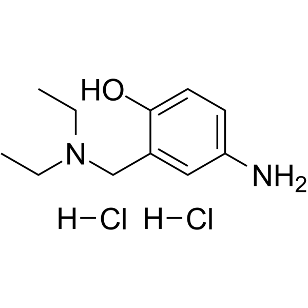 4-氨基-2-((二乙氨基)甲基)苯酚二盐酸盐结构式