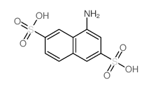 2,6-Naphthalenedisulfonicacid, 4-amino- Structure