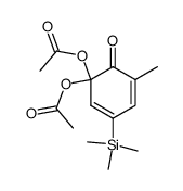 Diacetic acid 5-methyl-6-oxo-3-(trimethylsilyl)-2,4-cyclohexadien-1-ylidene ester picture