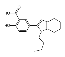 5-(1-butyl-4,5,6,7-tetrahydroindol-2-yl)-2-hydroxybenzoic acid结构式