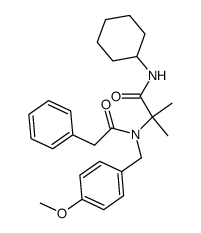 N-phenylacetyl-N-(4-methoxybenzyl)-α,α-dimethylglycine cyclohexyl amide Structure