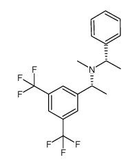 (R)-1-(3,5-bis(trifluoromethyl)phenyl)-N-methyl-N-((S)-1-phenylethyl)ethanamine结构式