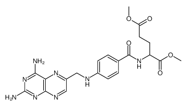 N-{4-[(2,4-diamino-pteridin-6-ylmethyl)-amino]-benzoyl}-glutamic acid dimethyl ester Structure
