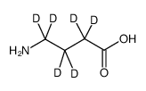 4-氨基丁酸-2,2,3,3,4,4-d6结构式