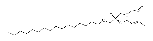 1-((R)-2-allyloxy-1-hexadecyloxymethyl-ethoxy)-but-2-ene结构式