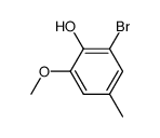 2-bromo-6-methoxy-4-methylphenol结构式