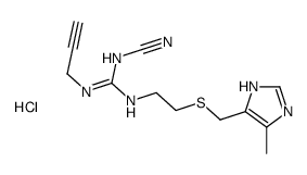 1-cyano-3-[2-[(5-methyl-1H-imidazol-4-yl)methylsulfanyl]ethyl]-2-prop-2-ynylguanidine,hydrochloride结构式