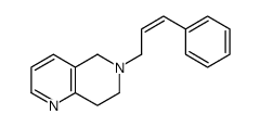 6-[(E)-3-phenylprop-2-enyl]-7,8-dihydro-5H-1,6-naphthyridine结构式