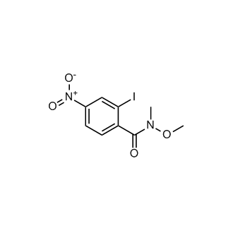 2-碘-N-甲氧基-N-甲基-4-硝基苯甲酰胺结构式