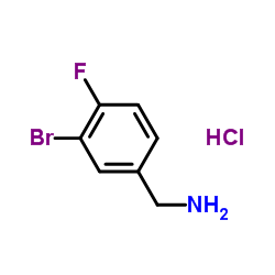 3-溴-4-氟苄胺盐酸盐结构式