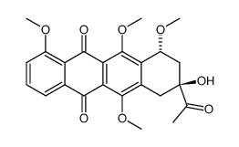 7,6,11-trideoxy-7-epimethoxy-6,11-dimethoxydaunomycinone结构式