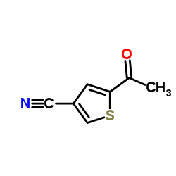 3-Thiophene carbo nitrile, 5-acetyl-结构式