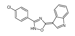 3-(4-chlorophenyl)-5-indol-3-ylidene-2H-1,2,4-oxadiazole Structure