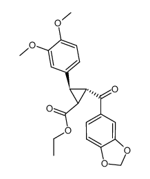 ethyl 3-(3,4-dimethoxyphenyl)-2-(3,4-methylenedioxybenzoyl)cyclopropane-1-carboxylate结构式