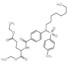 L-Glutamic acid,N-[4-[[(4-methylphenyl)sulfonyl]octylamino]benzoyl]-, diethyl ester (9CI)结构式
