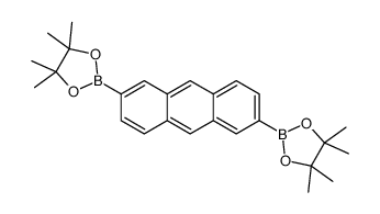 2,6-双(4,4,5,5-四甲基-1,3,2-二噁硼烷-2-基)蒽结构式