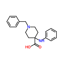1-苄基-4-(苯胺基)哌啶-4-羧酸结构式