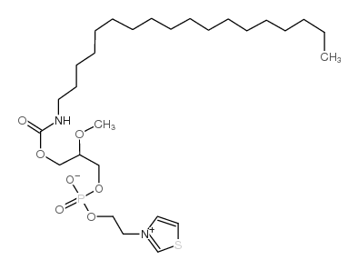 (±)-[3-(N-十八烷基氨基甲酰氧)-2-甲氧基]丙基-2- 噻唑乙基磷酸结构式