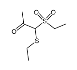 1-ethanesulfonyl-1-ethylsulfanyl-acetone结构式
