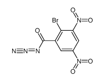 2-bromo-3,5-dinitro-benzoyl azide结构式